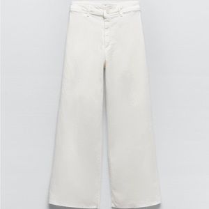 Zara Marine Straight Jeans in Off White